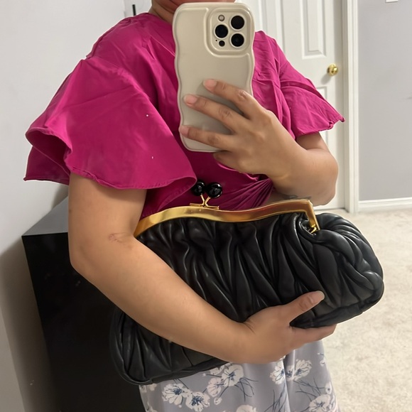 MIU MIU Matelasse Kisslock Wave Clutch bag - Picture 6 of 8